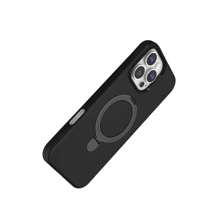 Apple iPhone 16 Pro Max Regal Magsafe Standlı Kapak - Siyah