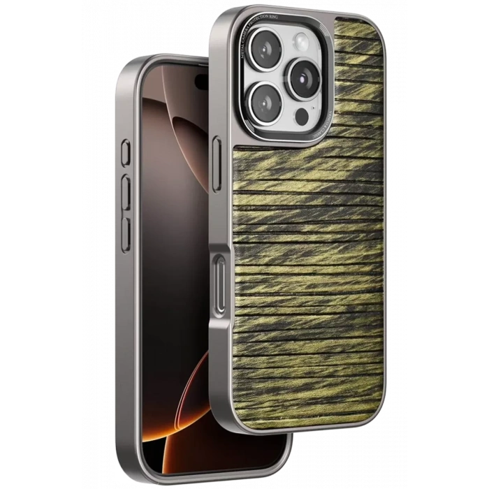 Apple iPhone 16 Pro Max Wave Kapak - Koyu Kahve