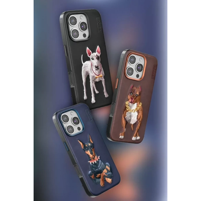 Apple iPhone 16 Pro Perma Desenli Kapak - Kahverengi