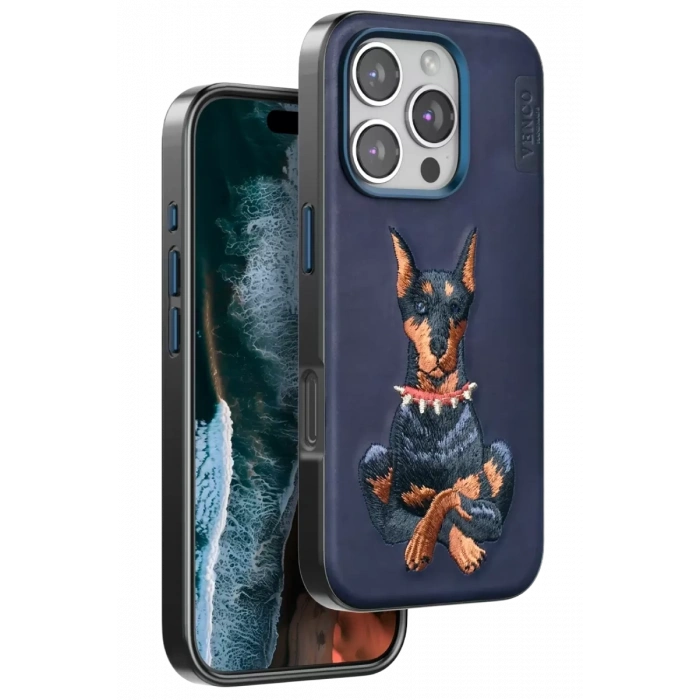Apple iPhone 16 Pro Perma Desenli Kapak - Lacivert