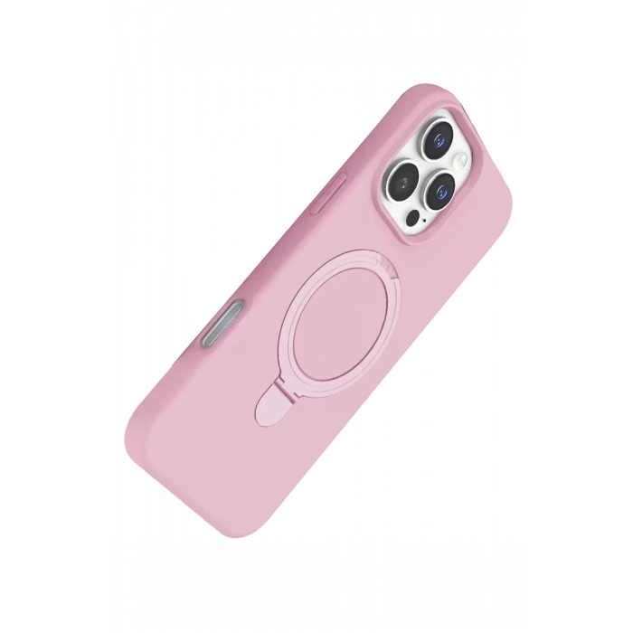 Apple iPhone 16 Pro Regal Magsafe Standlı Kapak - Açık Pembe