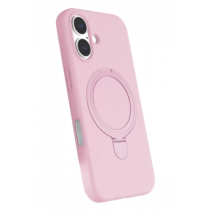 Apple iPhone 16 Regal Magsafe Standlı Kapak - Açık Pembe