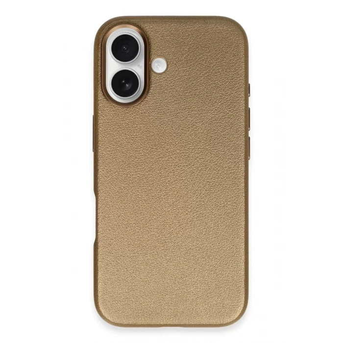 Apple iPhone 16 Wonder Deri Magsafe Kapak - Bronz