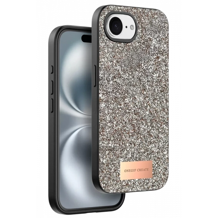 Apple iPhone 16E Bright Simli Kapak - Gold
