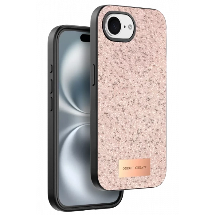 Apple iPhone 16E Bright Simli Kapak - Pembe