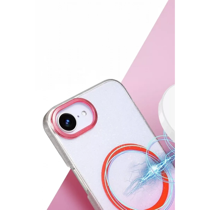 Apple iPhone 16E Glossy Magsafe Kapak - Çöl Titanyum