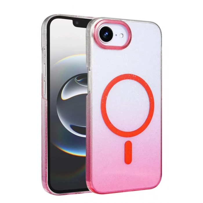 Apple iPhone 16E Glossy Magsafe Kapak - Pembe