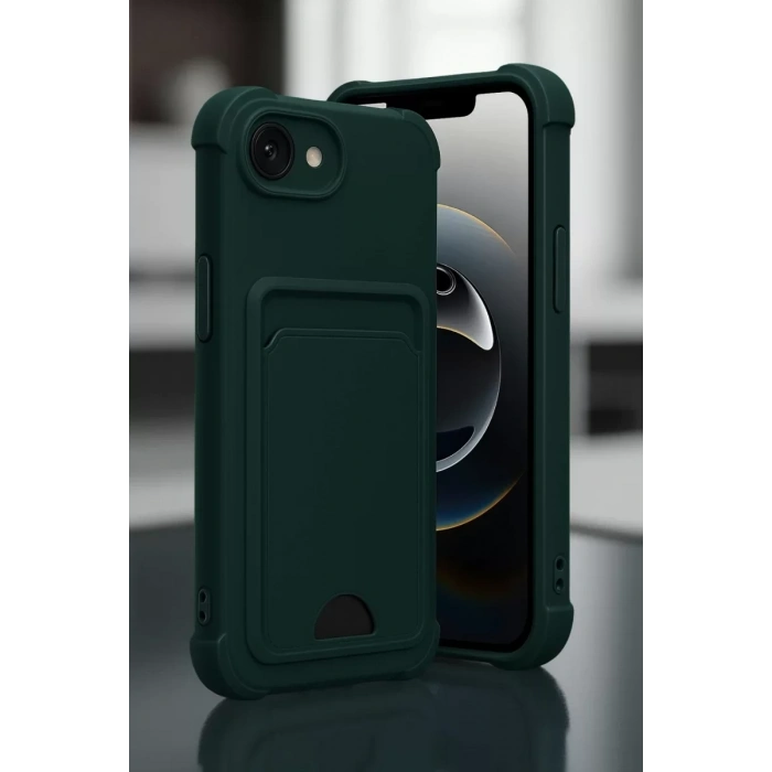 Apple iPhone 16E Kelvin Kartvizitli Silikon - Lacivert