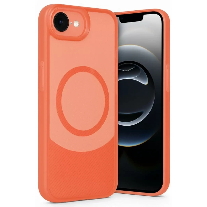 Apple iPhone 16E Kılıf Maya Karbon Kapak - Kırmızı