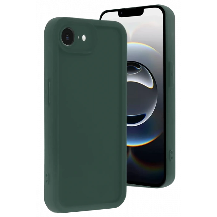 Apple iPhone 16E Kılıf Viera Silikon - Koyu Yeşil