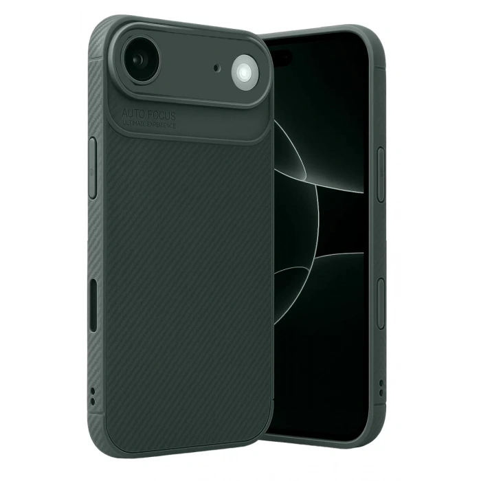 Apple iPhone 17 Air Auto Focus Karbon Kapak - Koyu Yeşil
