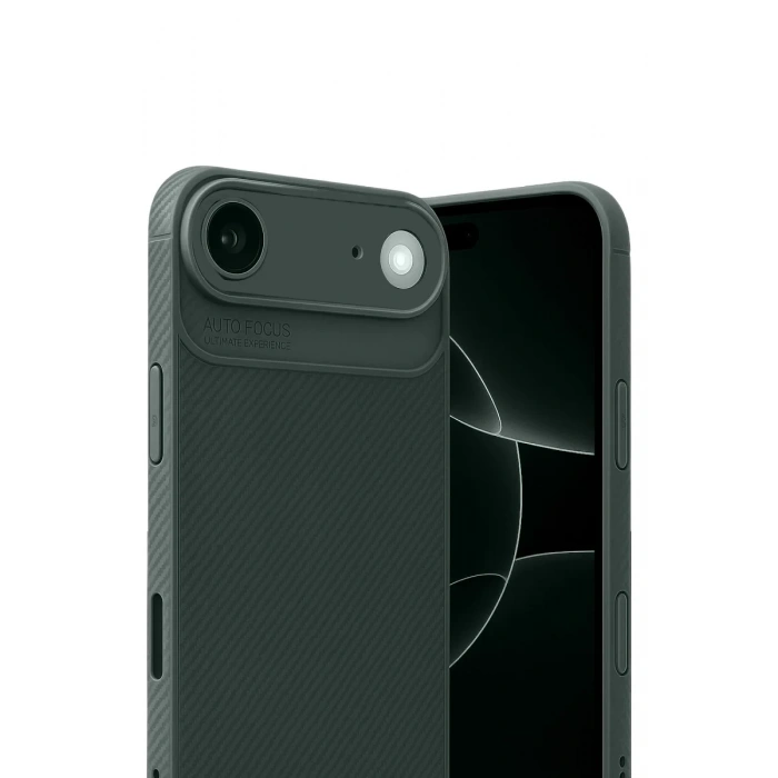 Apple iPhone 17 Air Auto Focus Karbon Kapak - Koyu Yeşil