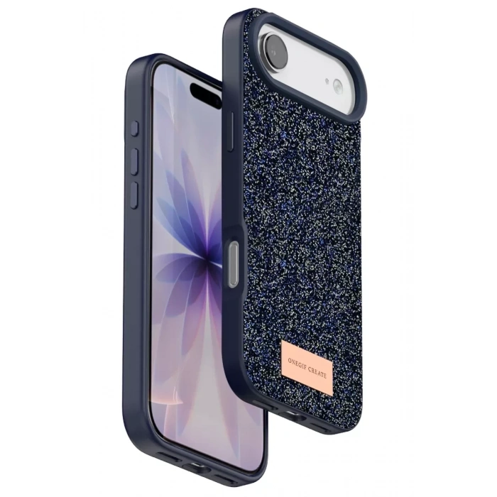 Apple iPhone 17 Air Bright Simli Kapak - Mavi