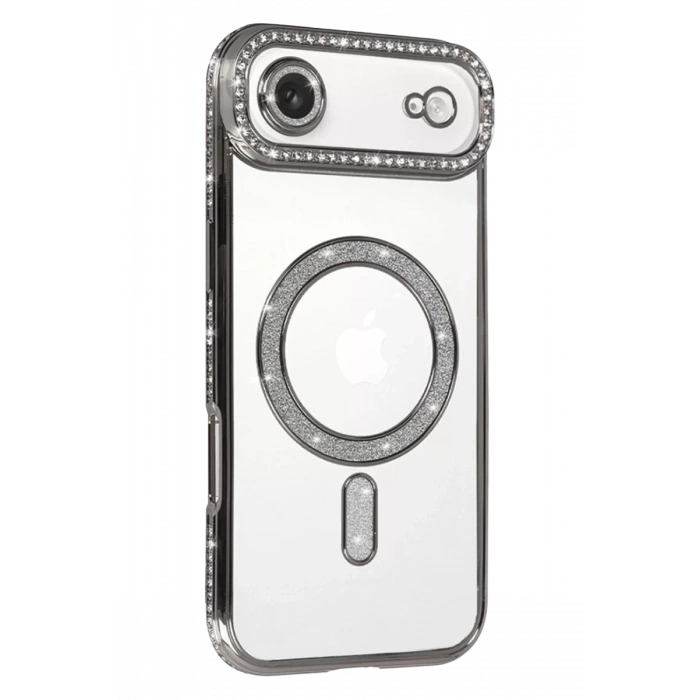 Apple iPhone 17 Air Joke Simli Magneticsafe Kılıf - Gümüş
