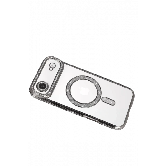 Apple iPhone 17 Air Joke Simli Magneticsafe Kılıf - Gümüş