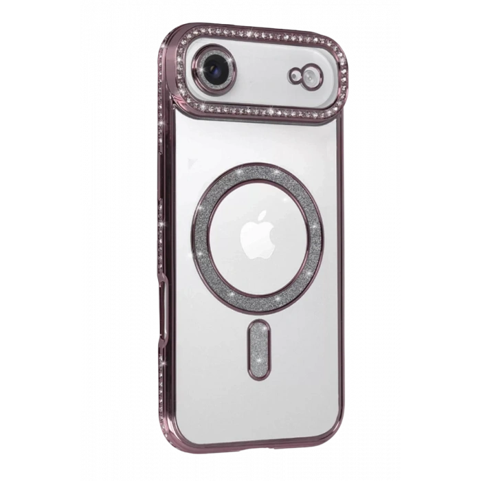 Apple iPhone 17 Air Joke Simli Magneticsafe Kılıf - Pembe