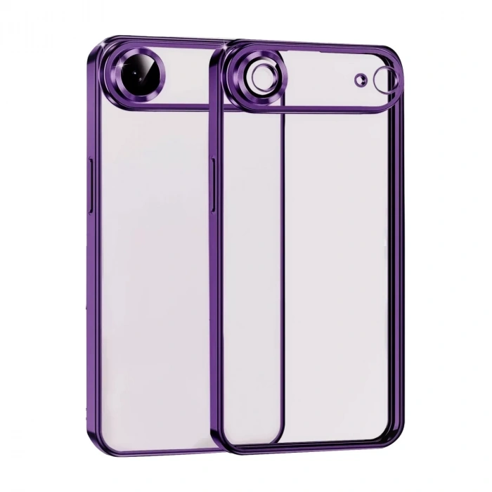 Apple iPhone 17 Air Lensli Silikon - Açık Mor