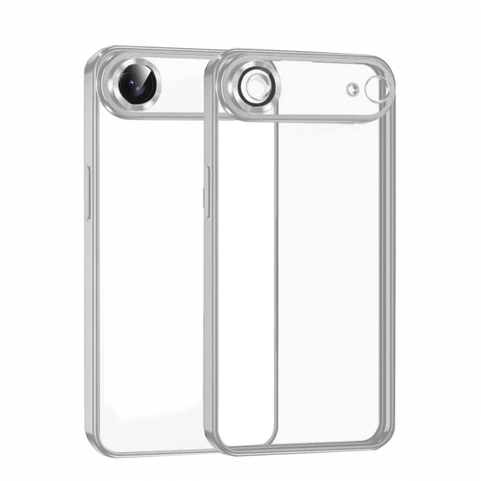 Apple iPhone 17 Air Lensli Silikon - Gümüş