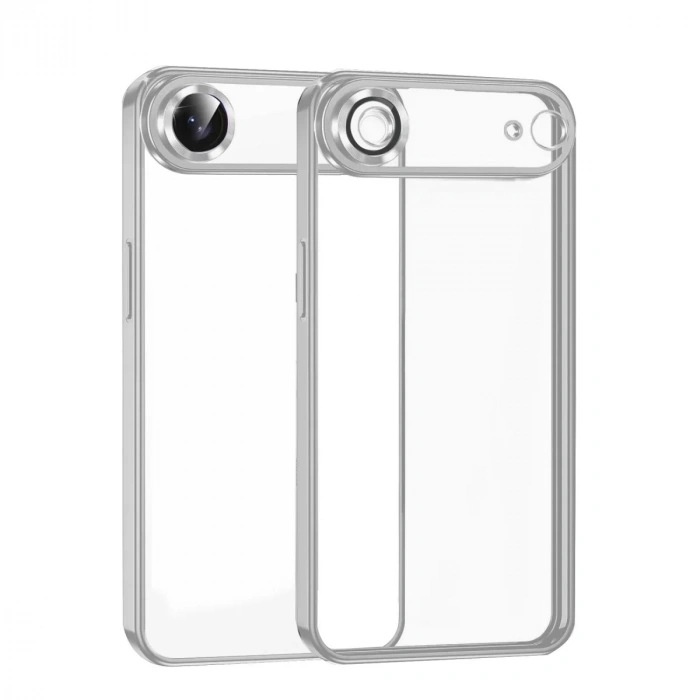Apple iPhone 17 Air Lensli Silikon - Gümüş