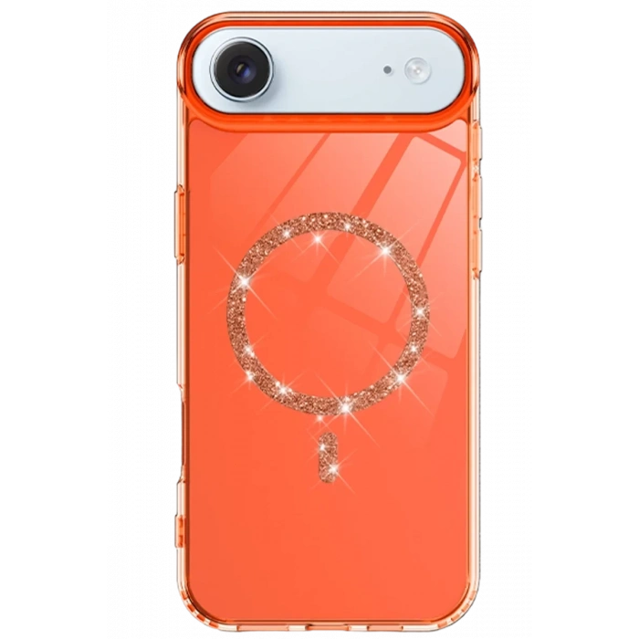 Apple iPhone 17 Air Live Diamond Magsafe Kapak - Turuncu