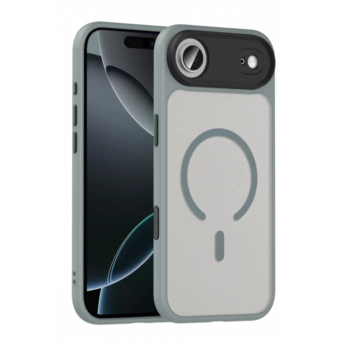 Apple iPhone 17 Air Megane Magsafe Kapak - Titan Gri