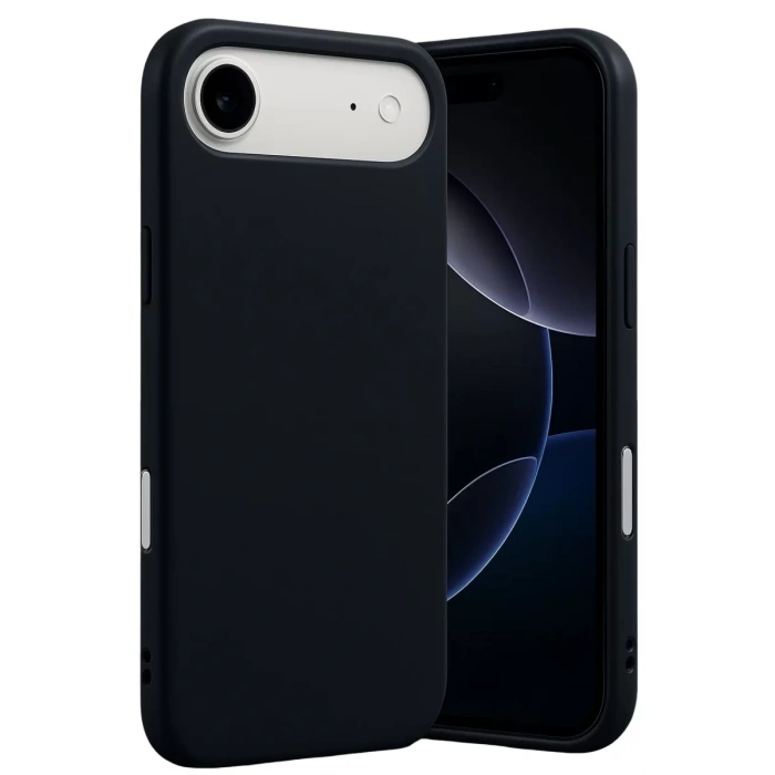 Apple iPhone 17 Air Nano içi Kadife Silikon - Siyah