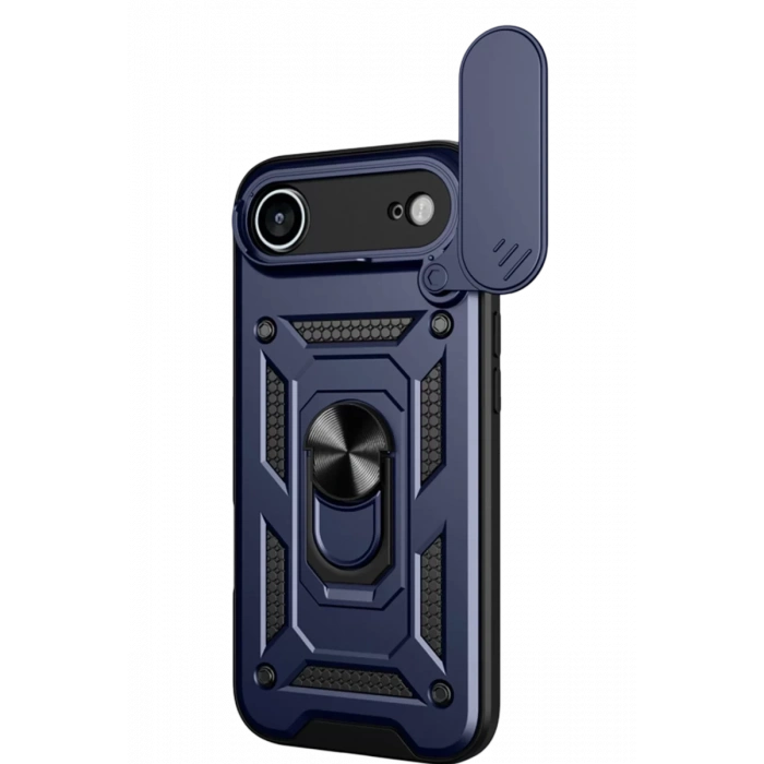 Apple iPhone 17 Air Pars Lens Yüzüklü Silikon - Lacivert