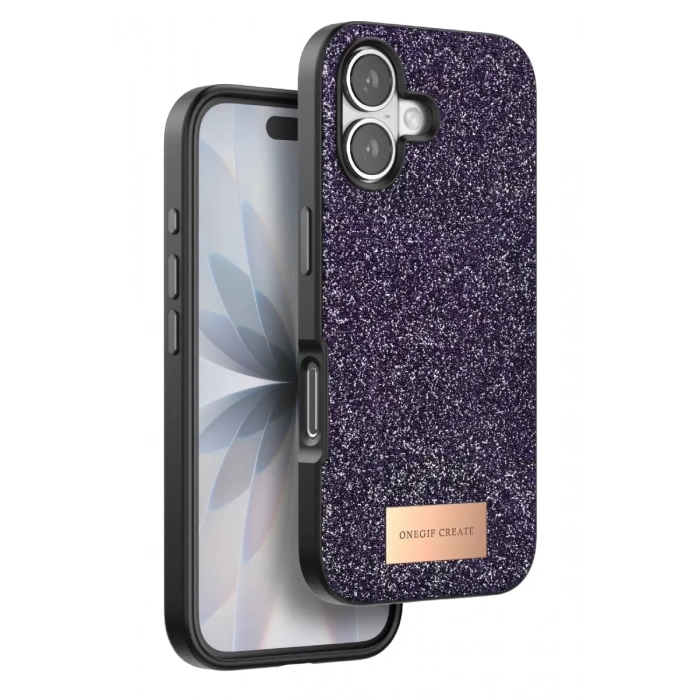 Apple iPhone 17 Bright Simli Kapak - Derin Mor