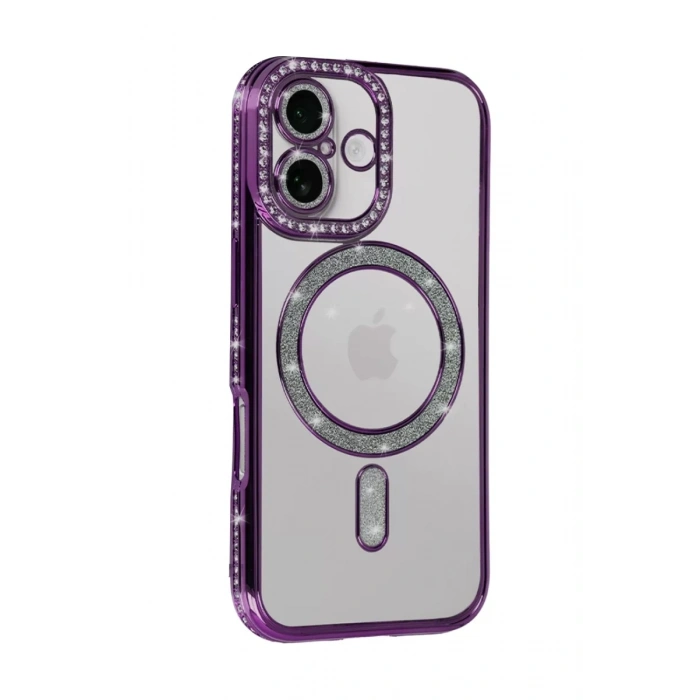 Apple iPhone 17 Joke Simli Magneticsafe Kılıf - Derin Mor