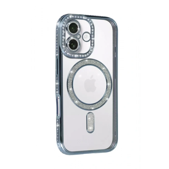 Apple iPhone 17 Joke Simli Magneticsafe Kılıf - Mavi