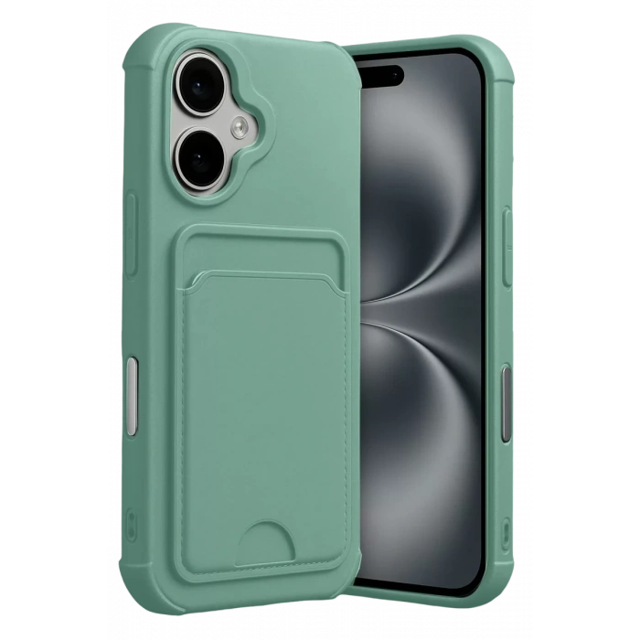 Apple iPhone 17 Kelvin Kartvizitli Silikon - Açık Yeşil