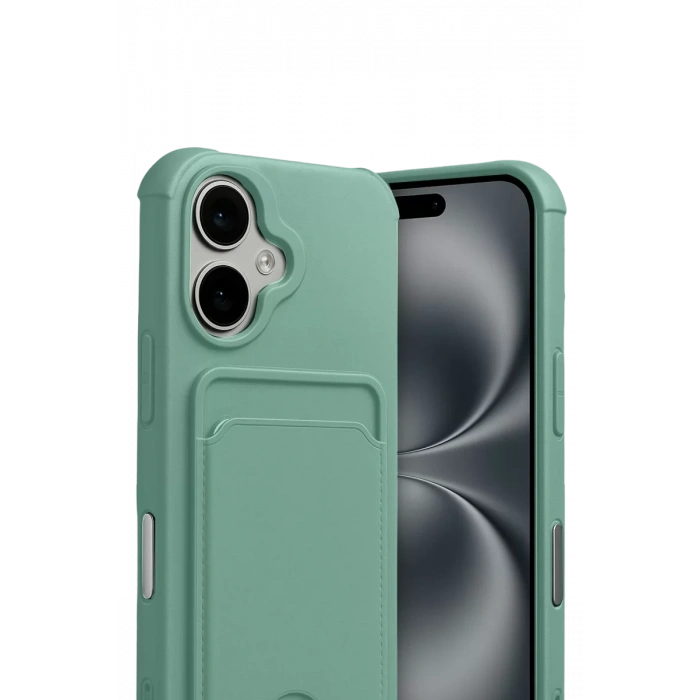 Apple iPhone 17 Kelvin Kartvizitli Silikon - Açık Yeşil
