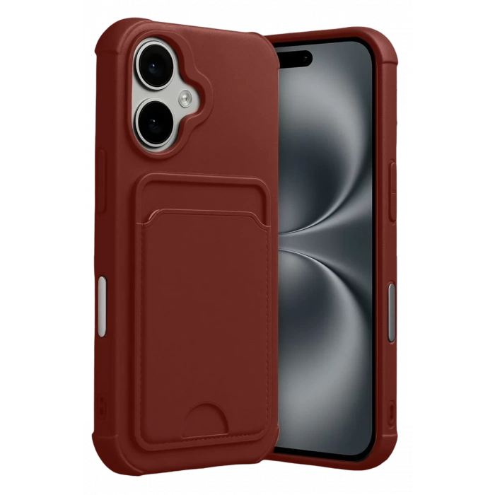 Apple iPhone 17 Kelvin Kartvizitli Silikon - Bordo