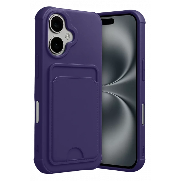 Apple iPhone 17 Kelvin Kartvizitli Silikon - Derin Mor