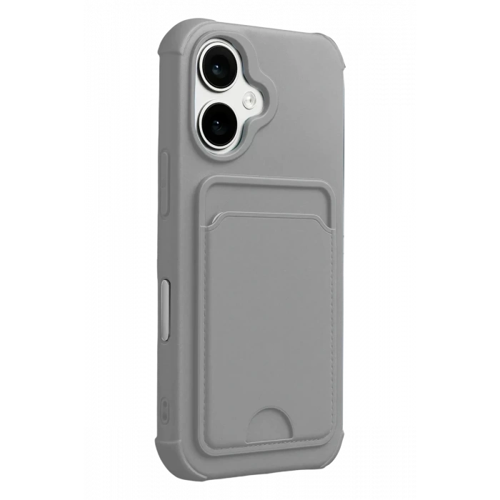 Apple iPhone 17 Kelvin Kartvizitli Silikon - Gri