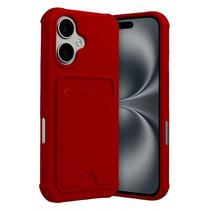 Apple iPhone 17 Kelvin Kartvizitli Silikon - Kırmızı
