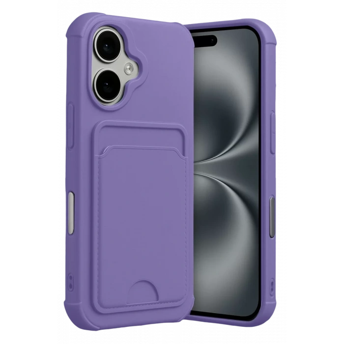 Apple iPhone 17 Kelvin Kartvizitli Silikon - Lila