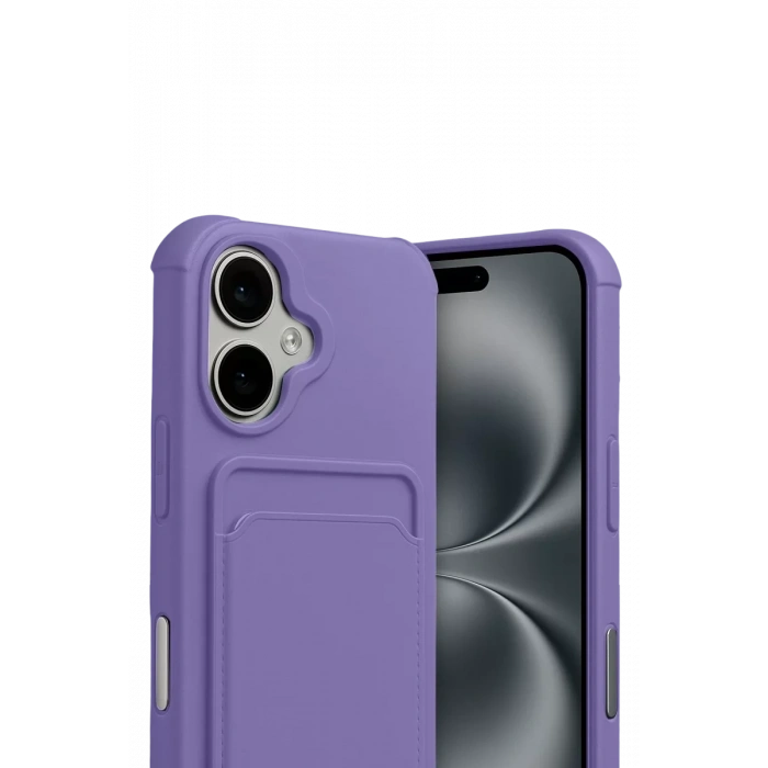 Apple iPhone 17 Kelvin Kartvizitli Silikon - Lila