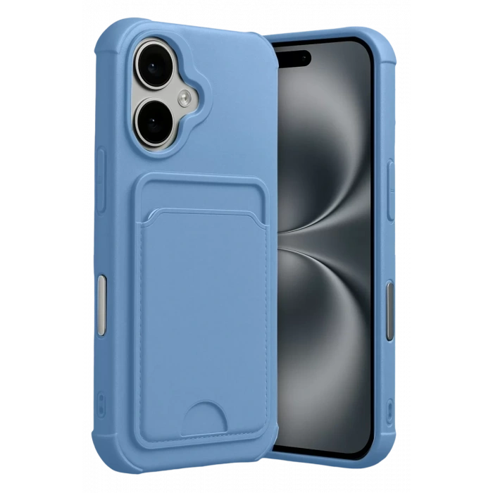 Apple iPhone 17 Kelvin Kartvizitli Silikon - Mavi