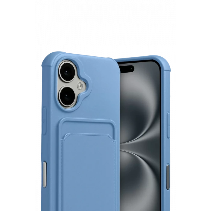 Apple iPhone 17 Kelvin Kartvizitli Silikon - Mavi