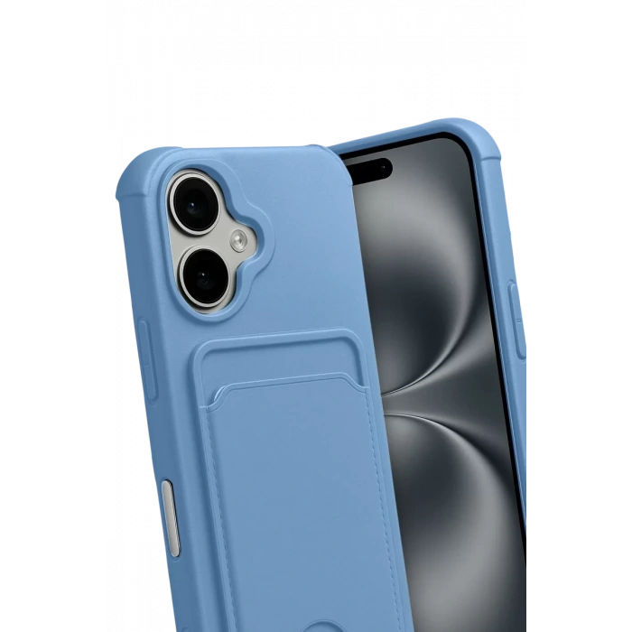 Apple iPhone 17 Kelvin Kartvizitli Silikon - Mavi