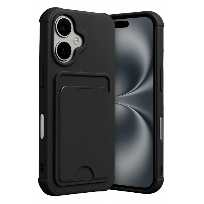 Apple iPhone 17 Kelvin Kartvizitli Silikon - Siyah
