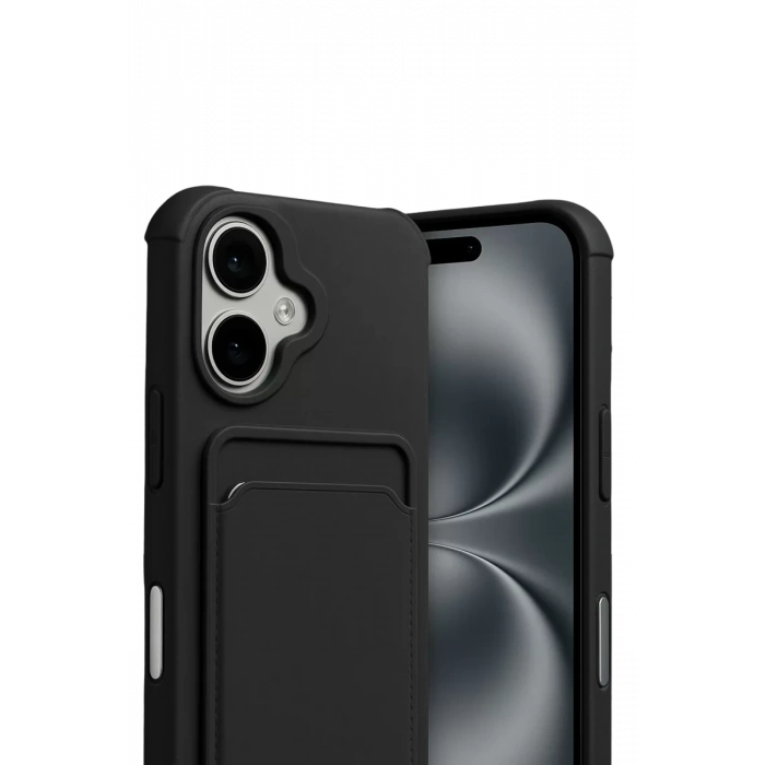 Apple iPhone 17 Kelvin Kartvizitli Silikon - Siyah