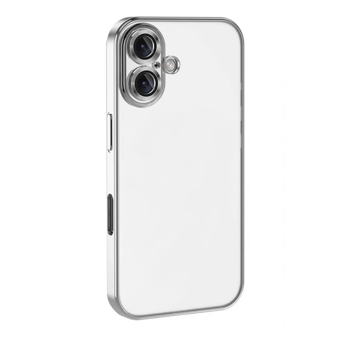 Apple iPhone 17 Lensli Silikon - Gümüş