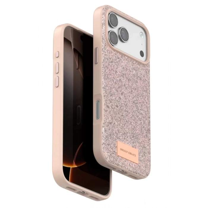 Apple iPhone 17 Pro Bright Simli Kapak - Pembe