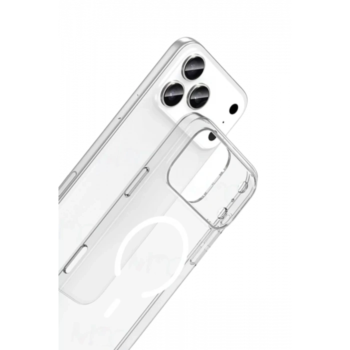 Apple iPhone 17 Pro Combo Sert Şeffaf Magsafe Kapak - Şeffaf