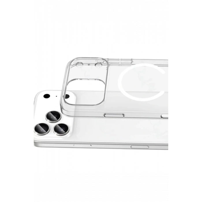 Apple iPhone 17 Pro Combo Sert Şeffaf Magsafe Kapak - Şeffaf