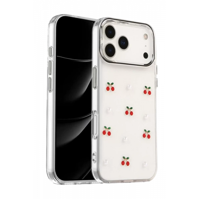 Apple iPhone 17 Pro Fiyonk Desenli Kapak - Desen 9