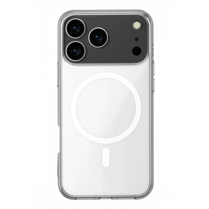 Apple iPhone 17 Pro Kılıf Magneticsafe Şeffaf Silikon - Şeffaf