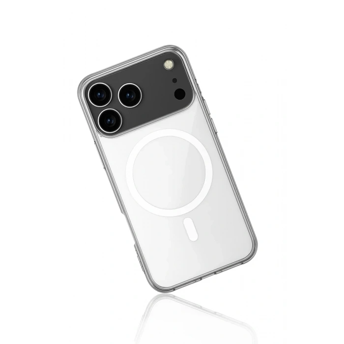 Apple iPhone 17 Pro Kılıf Magneticsafe Şeffaf Silikon - Şeffaf